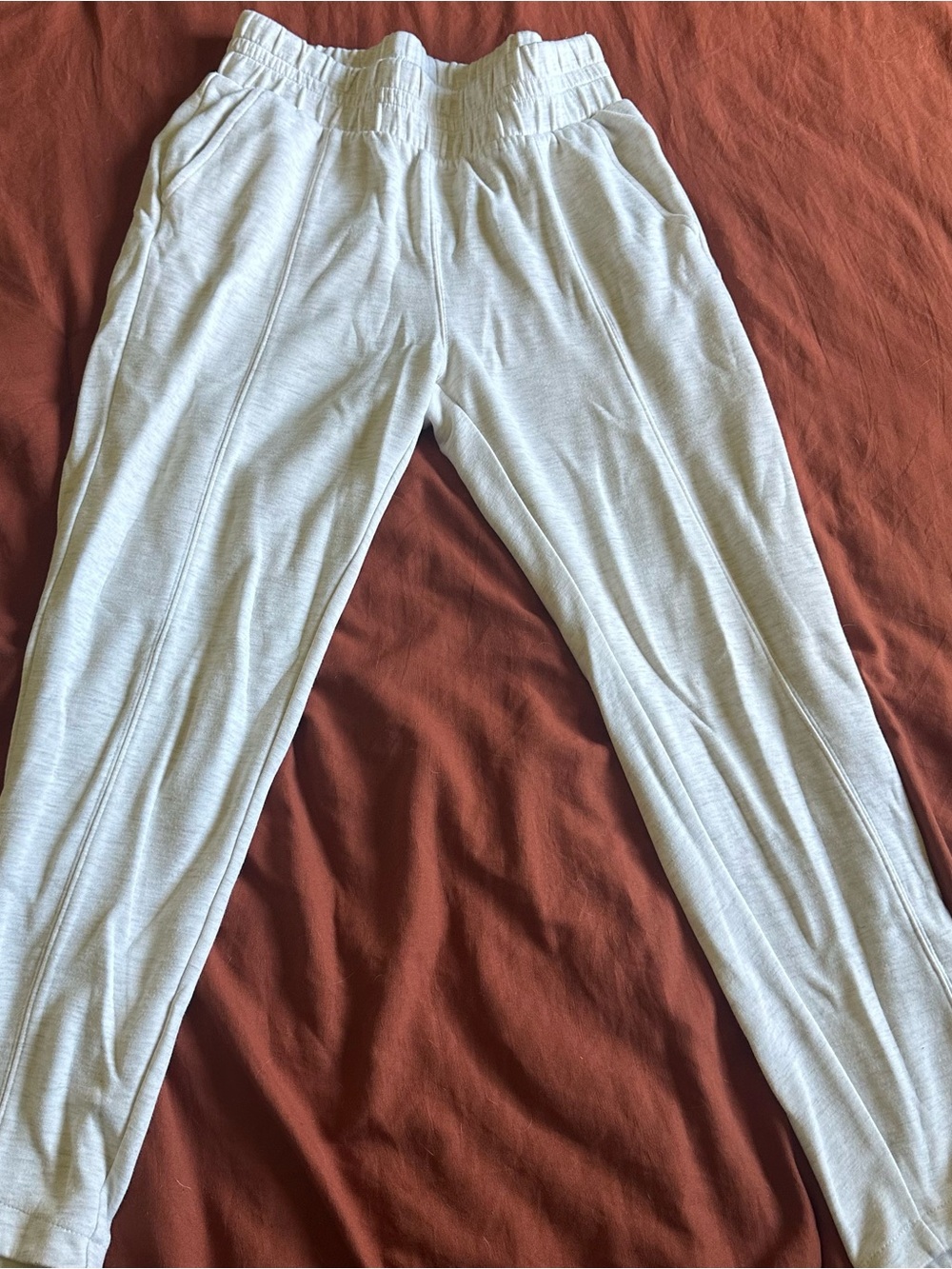 Danskin Light & Soft White/Cream Women's Pull-up sweatpants, Sz S